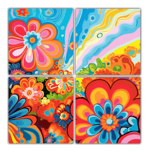 100x100cm Cuadros Decorativos Papel Tapiz Floral Estilo Pete