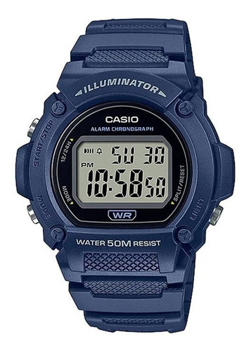 Reloj Casio W-219h Resist Agua Pila 7 Años Original Garantía