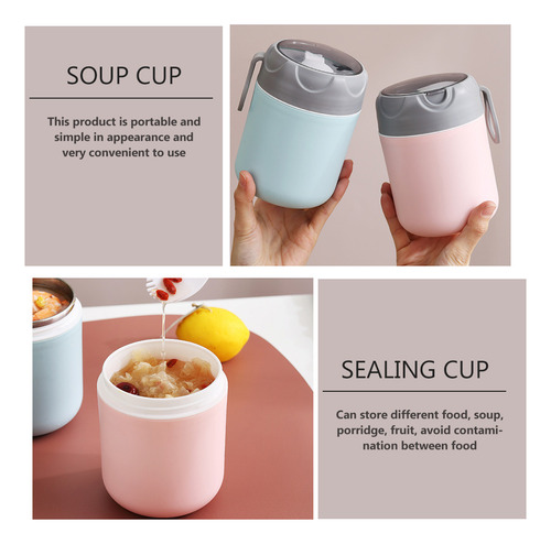 Recipiente Térmico Para Gachas De Desayuno, Taza Térmica Par