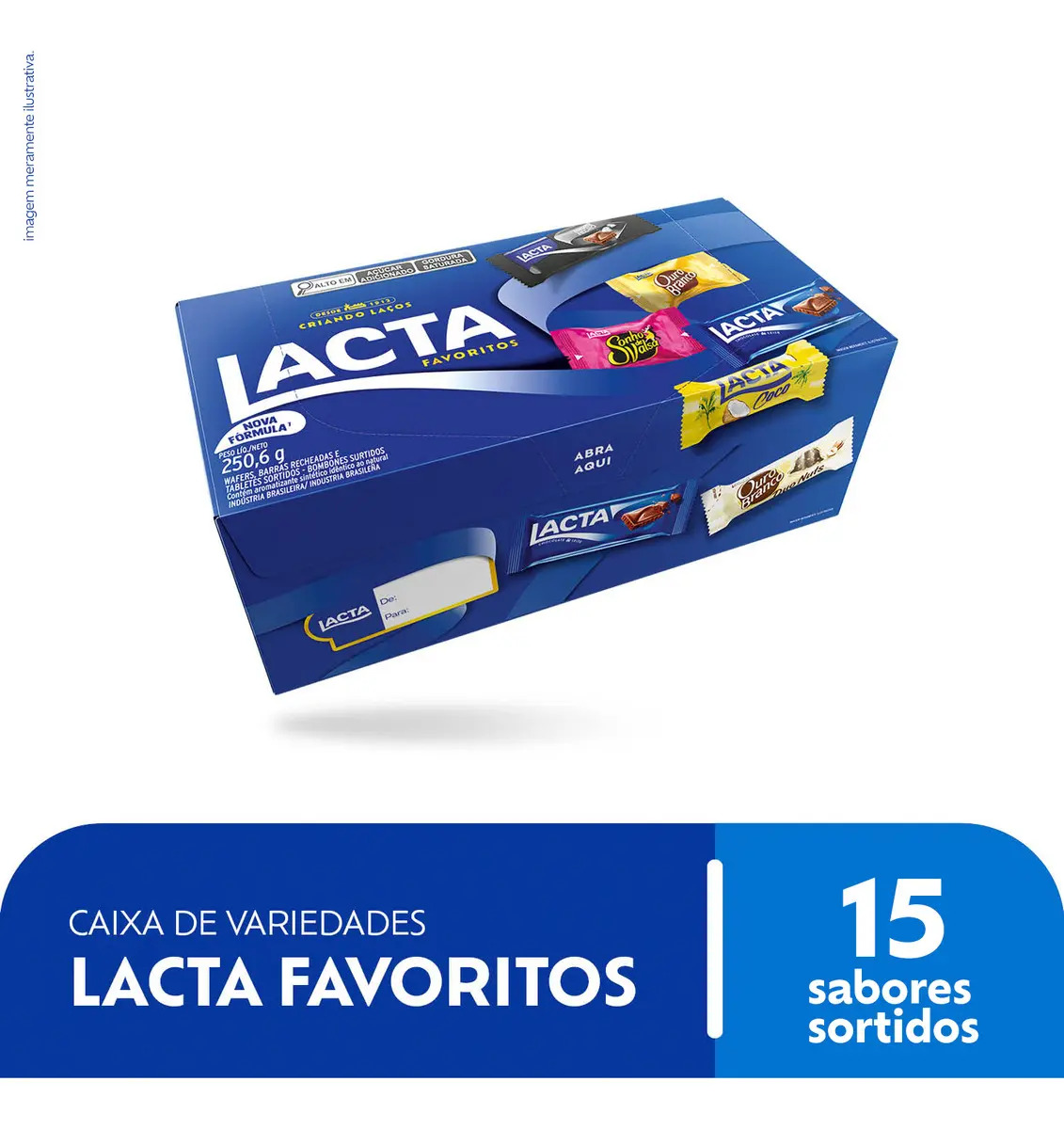 Caixa de Chocolates Bombom Variedades Favoritos 250,6g Lacta