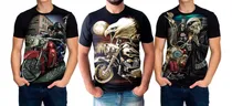 Comprar Kit Camisas Camisetas Moto Harley Motoqueiro Rock Masculin