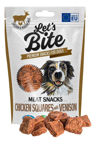 Let´s Bite Dog Snack Chicken Square With Venison 80gr. Np
