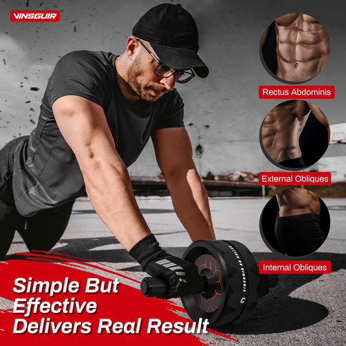 Rueda De Abdominales Con Rodillera Para Entrenamiento En Cas