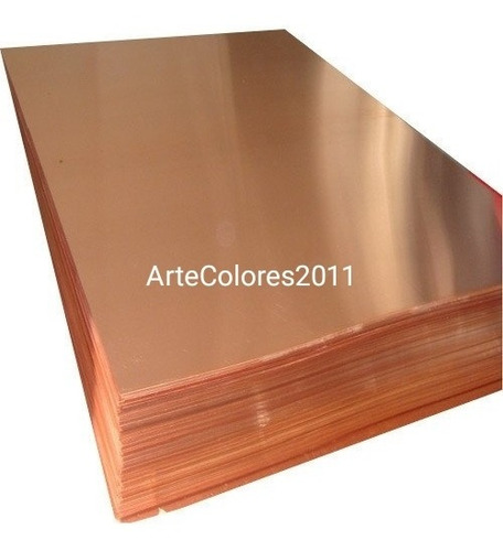 Laminas De Cobre Electrolítico Cu 99,9% 0,75mm 1mm 1,5mm 3mm