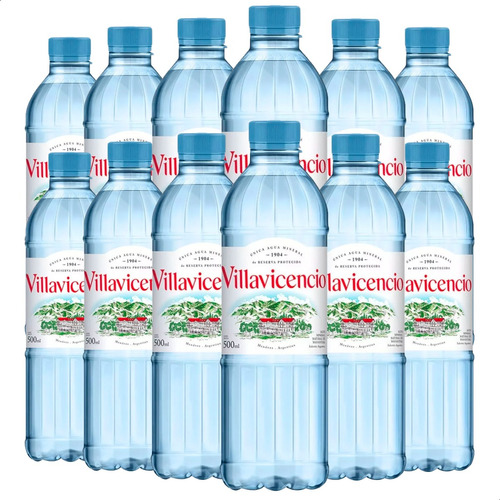 Agua Mineral Sin Gas Villavicencio 500ml X12 Unidades