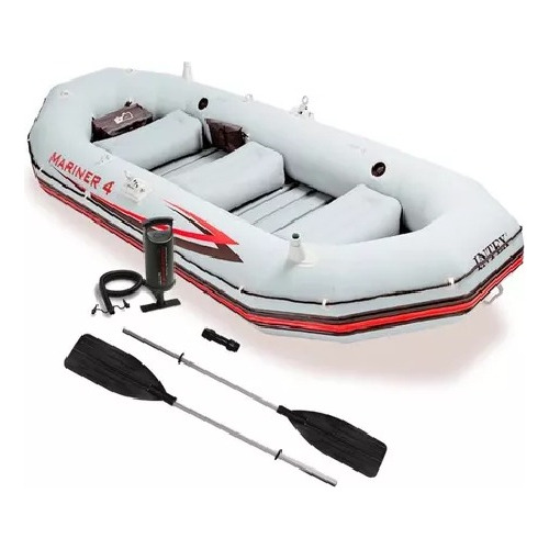 Gomon Bote Inflable Mariner 4 + Remos + Inflador 4 Pax Intex