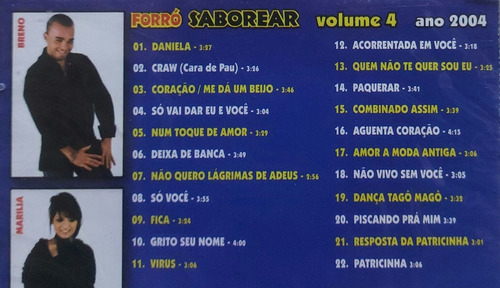 Forró Saborear Vol 4 Cd Original Lacrado