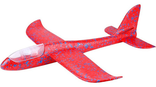 Avião Planador De Isopor Com Led Colorido Manual E Flexível