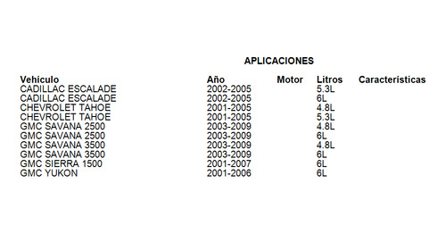 Volante Motor Cadillac Escalade 2002-2005 5.3l Gm Parts