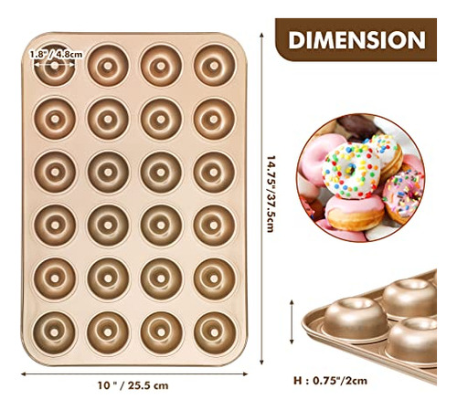 Bandeja Pequeña Para Rosquillas Webake, Antiadherente, 24 Ca