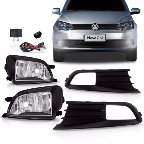 Kit Farol De Milha Novo Gol Voyage G6 2013 2014 Vw Neblina