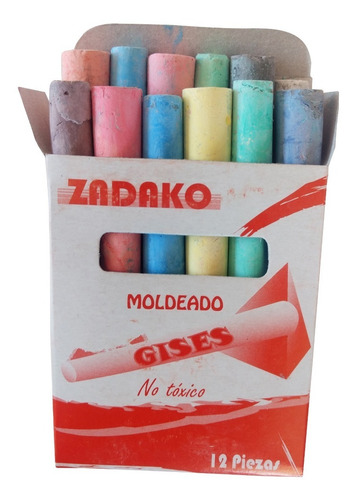 2 Caja 12 Gises Colores Pastel, Secos