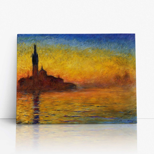 Cuadro En Lienzo Crepúsculo, Venecia - Claude Monet 100x80cm