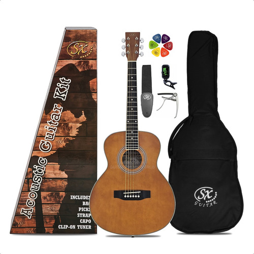 Guitarra Acustica Traveler Viajera Cuerdas De Metal Funda