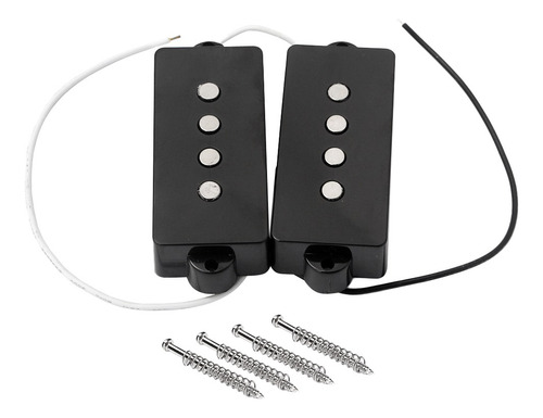 W 1 Juego Silencioso 4 Cuerdas Pastillas De Bajo Eléctrico