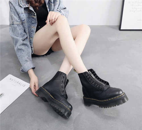Vacuno Dr.martens Martin Plataforma De Piel Natural De Botas