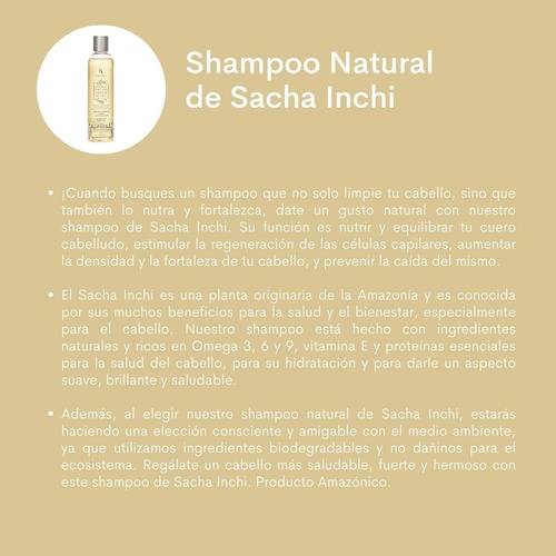 Imagen 4 de 5 de Kit Capilar Natural Sacha Inchi - mL a $504