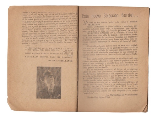 1955 Tango Seleccion Gardel N° 7 Repertorio Inedito Uruguay (Usado)