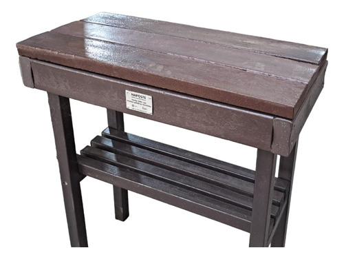 Mesa Arrime Con Estante Madera Plastica