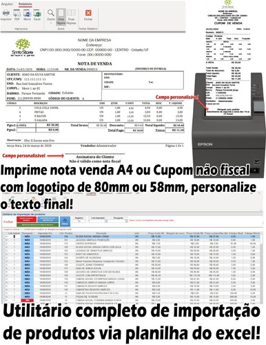 Imagem 7 de 10 de Sistema Vendas, Controle De Estoque, Caixa, Pdv, Clientes, Vendas A Prazo E Carnê, Smb Store, Completo, Promoção!