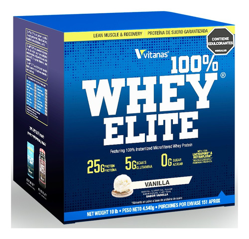 100% Whey Elite - 10 Libras - Músculo, Definición, Proteína
