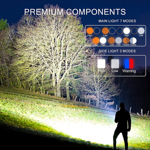 Linterna De Mano Spotlight De 10000 Lúmenes, Foco Led