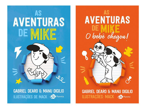 Kit As Aventuras De Mike 1 + As Aventuras De Mike 2 - O Bebê Chegou