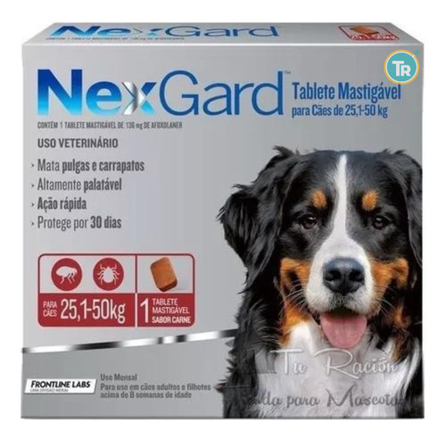 Pastilla Antiparasitaria Nexgard Para Perros Entre 25 - 50 K