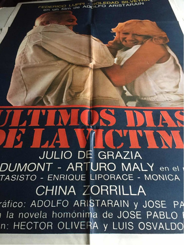 Poster Ultimos Dias De La Victima-luppi U Dumont 1982