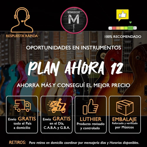 Micrófono Portátil Guitarra Caja Electro Kingdom Music 885