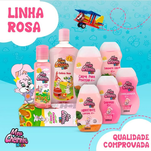 Kit Presente Meu Cheirinho Kid Shampoo Condicionador Colónia