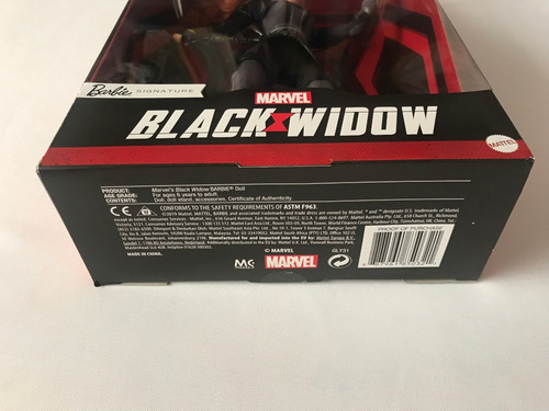Barbie Black Widow Marvel Viuda Negra Signature Series Matte (Usado)