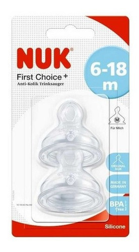 Nuk First Choice Plus Tetina De Silicona 6-18 Meses Medio 2u