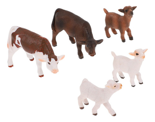 Estatua De Animal En Miniatura, Animales Simulados, Cabra, 5