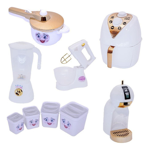 Cozinha Infantil Menina Kit 9 Peças - Liquidificador