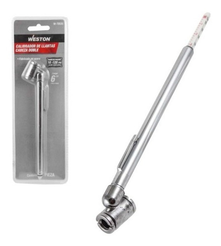 Calib/ De Llantas Cabeza Doble De Metal 10-120psi Paq De 4pz