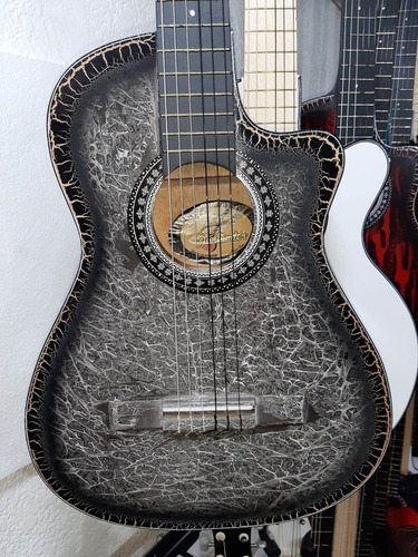 Imagen 5 de 10 de Guitara Electroacustica Forro Colgante Pua Cable Garantia