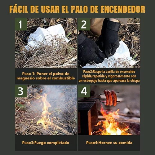 Reloj De Supervivencia Militar Táctico 7 En 1 Pedernal Camuflado