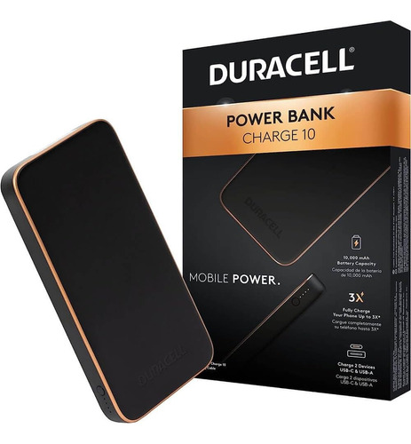 Cargador Portátil Duracell Charge 10 | Banco De Energía De 1