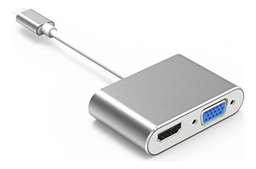 Tipo C A Hdmi Vga Un Cable De Arrastre Y Dos