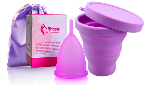 Copa Menstrual Certificada Fda + Vaso Esterilizador  Kit