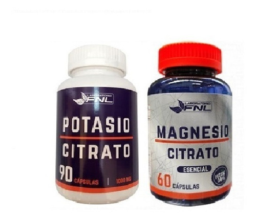 Potasio Citrato 90 Cápsulas + Magnesio Citrato 60 Cápsulas