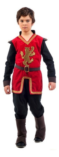 Disfraz De Caballero Medieval Rojo Infantil Talla 4