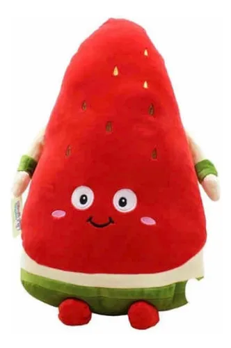 Almohada De Peluche De Sandía De 40 Cm – Cojín Fruta Adorable, Suave Y Transpirable Para Cama Y Habitación Infantil