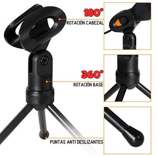 Micrófono SF 666 condensador omnidireccional negro
