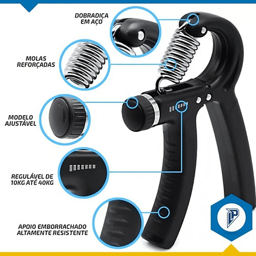 Imagem 7 de 8 de Hand Grip Mola Com Ajuste Até 40kg Fortalecimento Punho Mão