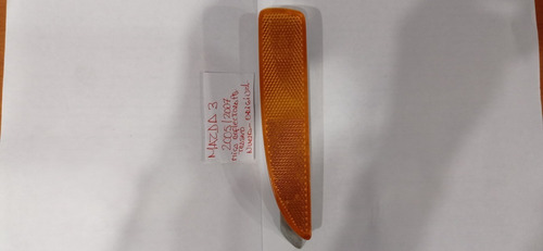 Mica Reflectora Parachoque Trasera  Derecha Mazda 3 Naranja 