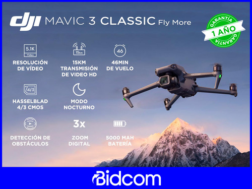 Drone Dji Transmisión Hd Mavic 3 Classic Fly More Combo