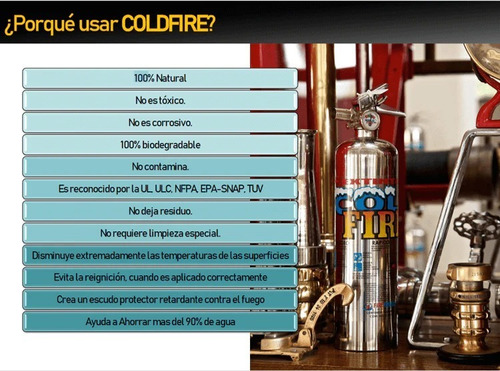 Extintor De Emergencia Cold Fire 4l Tipo A B C D K Incaduco