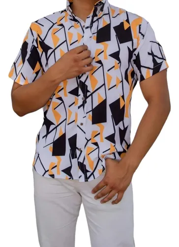 comprar Camisa Manga Corta Figuras Abstractas